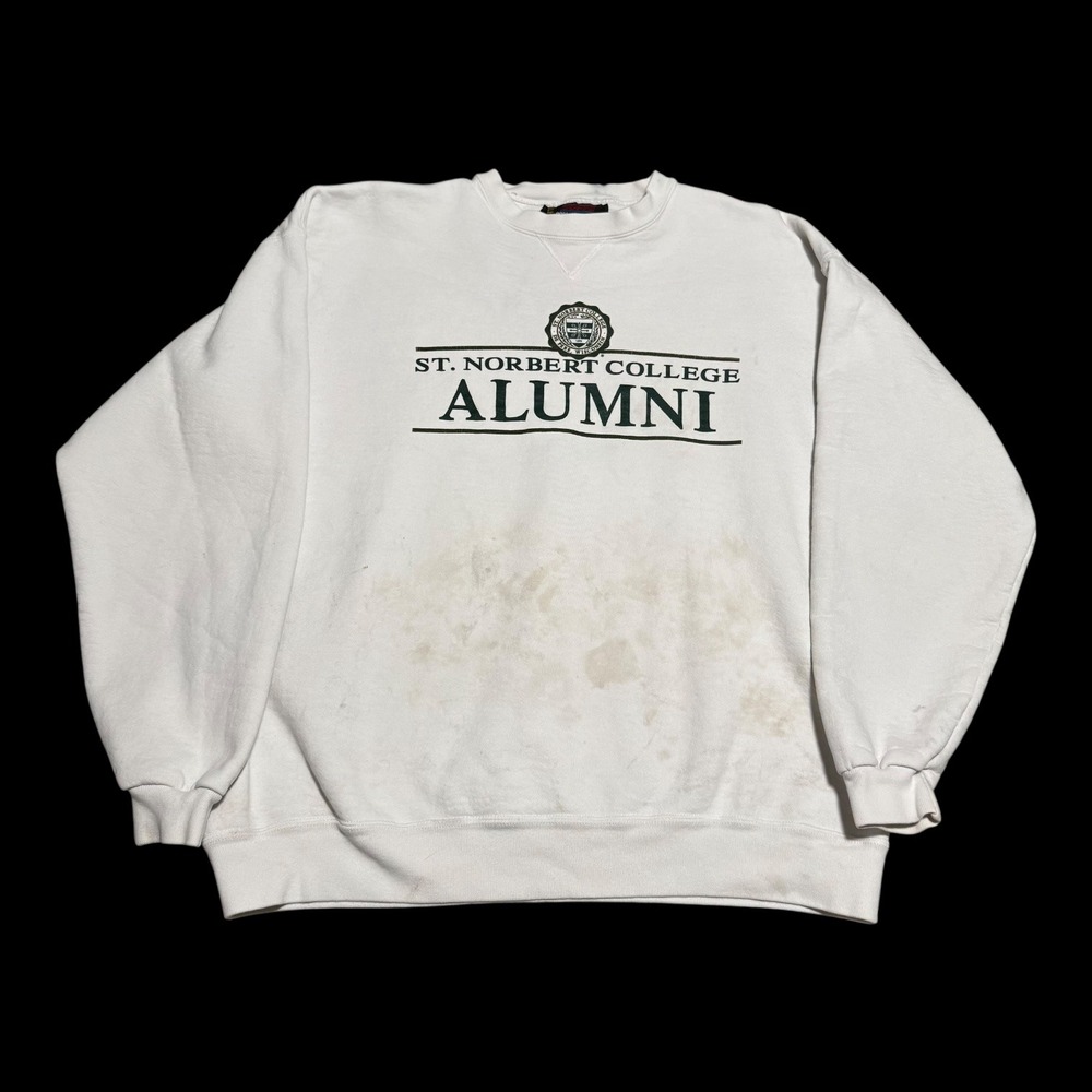 VNTG Soffe Cotton Blend Stained St. Norbert College Alumni Sweatshirt Men's XL